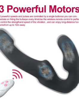 10 Speeds Strapless Strapon Dildo Vibrator Female Double Vibrating G Spot Adult Sex Toys for Women Couple Anal Prostate Massager