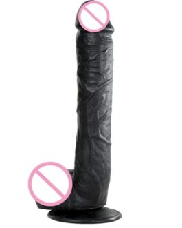 28*5CM Super Huge Black Dildos Strapon Thick Giant Realistic Dildo Anal Butt with Suction Cup Big Soft Penis Sex Toy For Women