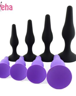 4PCS/Set Butt Plug for Beginner Erotic Toys Silicone Anal Plug Adult Products Anal Sex Toys for Men Women Gay Prostate Massager