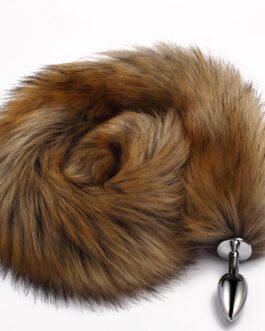 78cm Super Long Fox Tail Anal Plug Faux Fur Tail Metal Butt Plug Cosplay Role Adult Novelty Anal Beads Sex Toys For Man Women