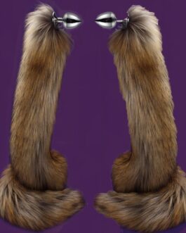 78cm Super Long Fox Tail Anal Plug Faux Fur Tail Metal Butt Plug Cosplay Role Adult Novelty Anal Beads Sex Toys For Man Women