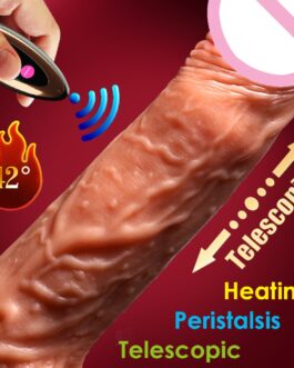 Automatic Telescopic Heating Huge Dildo Remote Control Realistic Big Dildo Vibrator G Point Adult Sex Toys For Women Masturbator