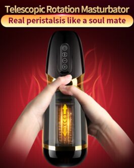 Automatic Telescopic Rotation Male Masturbation Cup 10*10 modes Silicone vagina real pussy adult Masturbator sex toys for men