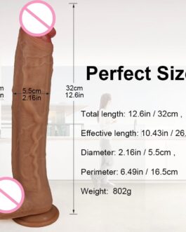 Big Dildo Erotic Soft Double-layer Silicone Long Dildos Realistic Penis Suction Cup Dick for Anal Orgasm Adult Sex Toy for Woman