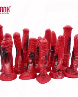 FAAK 2020 new red and black colorful animal horse dildo dog wolf fake penis sex toys for women female masturbate adult games