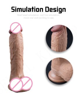 Huge Double Layer Iiquid Silicone Dildo Soft Realistic Penis Vagina G-spot Stimulator Powerful Suction Cup Sex Toys for Woman