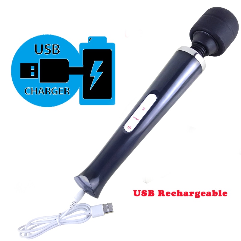 Huge Magic Wand Vibrators for women, USB Charge Big AV Stick Female G Spot Massager Clitoris Stimulator Adult Sex Toys for Woman - Image 3