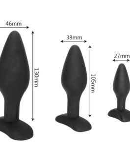 IKOKY 3Pcs/Set Adult Products S/M/L Sex Toys for Men Women Gay Prostate Massager Anal Trainer Butt Plug Black Anal Plug