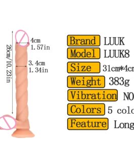 LUUK Long 31cm Dildo секс игрушки для взрослых Suction Cup Dick Stimulate Massage Vaginal Masturbation Woman Realistic Penis