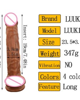 LUUK Long Dildo Realistic Blood Vessel Imitation Penis Imitator For Woman No Vibrator Masturbation Wear Adult Toys Rubber Dick