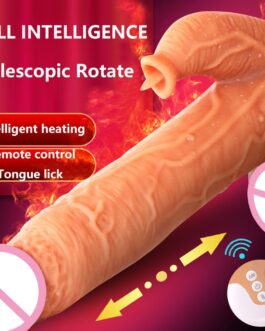 New Automatic Telescopic Dildo For Women Realistic Skin Dildo Female Dildo Penis Vibrator Rabbit G Spot Vibrating Tongue Sex Toy