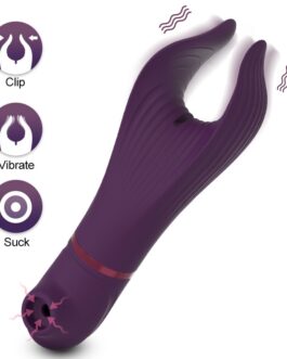 Novelty Vibrator Sucking Nipple Clip Penis Vibration Couple Flirting Clitoris Stimulate Clamp Sex Toys for Women Men Masturbator