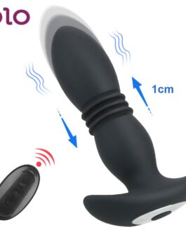 OLO Dildo Butt Plug Vibrator Telescopic Vibrating Wireless Remote Control Prostate Massager Anal Vibrator Sex Toys for Women Men