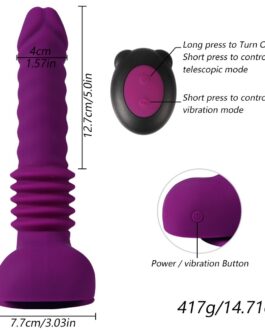 Remote Control Vibrator Dildo with Suction Cup Telescopic Big Penis Sex Toy for Women G-Spot Stimulation for Female Masturbation