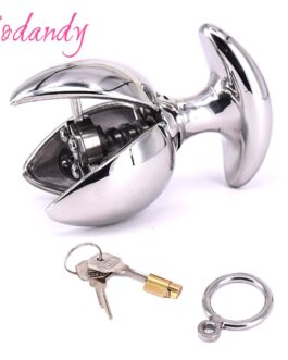 Stainless Steel Locking Anal Anchor Adjustable Butt Plugs Metal Anal Sex Toys for Women and Men