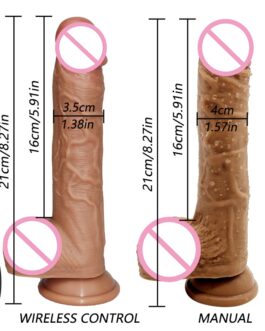 Wireless remote telescopic dildo vibrator Layer Silicone Big Penis Heating Realistic Dildo G spot Massage sex toy for women shop